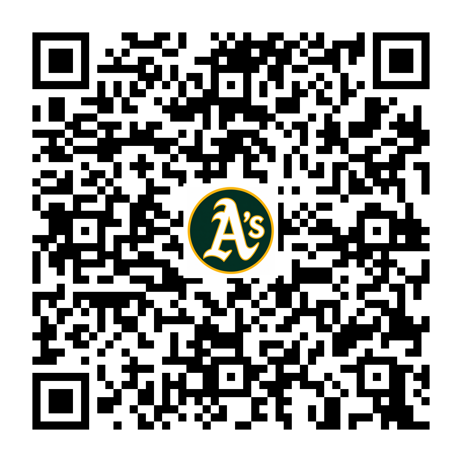 QR code for the A's GameChanger page